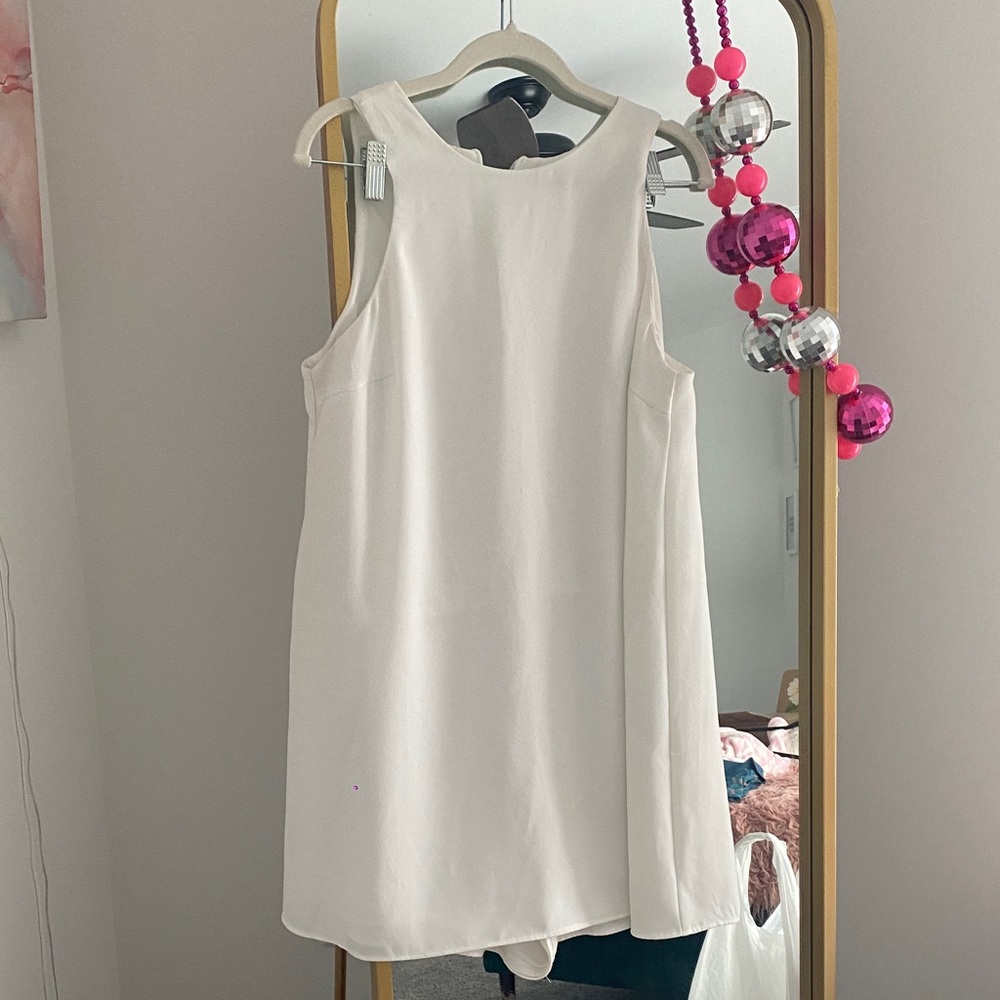 Zara White Sleeveless Mini Dress